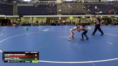 65 lbs Cons. Semi - Bennett Fields, PACK732 Wrestling Academy vs Cameron Grossinger, MN Elite