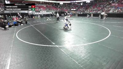 D2-120 lbs Cons. Round 1 - Dalton Fletcher, Wittenberg-Birnamwood vs Bryer Caves, Lodi