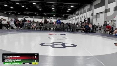 129 lbs Semis & 1st Wrestleback (8 Team) - Oliver Lamiman, Dynasty vs Jeffrey Dunaway, Team Gotcha