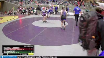 106 lbs Quarterfinal - Elyssa Diego, Marshfield High School vs Izabella Logsdon, Sutherlin High School Wrestlin