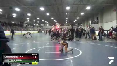 78 lbs Cons. Round 3 - Carson MacArthur, Charlotte Grapplers vs Harry Drummond, Ravenna Wrestling