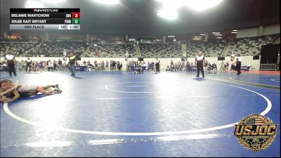 65 lbs 2nd Place - Delanie Wartchow, Shelton Wrestling Academy vs Jolee Kait Bryant, Prime Wrestling