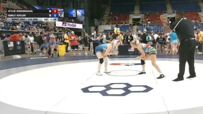 110 lbs Cons. Rd Of 64 - Kylie Kinserdahl, Wisconsin vs Emily Kivler, Pennsylvania