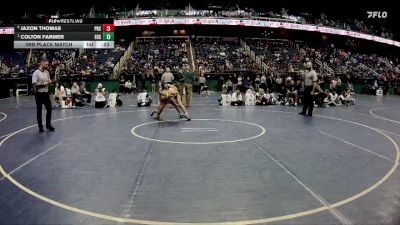 3A 106 lbs 3rd Place Match - Jaxon Thomas, Piedmont High School vs Colton Farmer, Enka High School