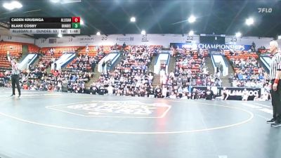 157 lbs Quarterfinals (8 Team) - Blake Cosby, Dundee vs Caden Krusinga, Allegan