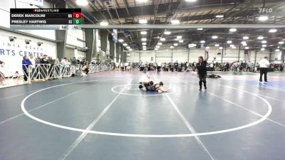 132 lbs Consi Of 32 #1 - Derek Marcolini, MA vs Presley Hartwig, KS