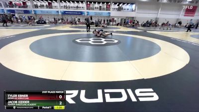 160 lbs 21st Place Match - Jacob Kidder, Askren Wrestling Academy vs Tyler Ebner, Ironclad Wrestling