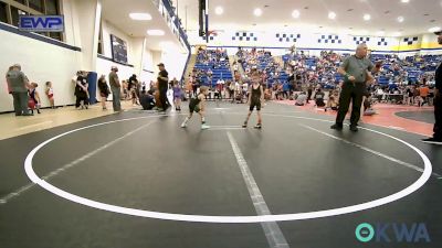 40 lbs Quarterfinal - Waylon Pearson, Barnsdall Youth Wrestling vs Finlee Bowman, Team Tulsa Wrestling Club