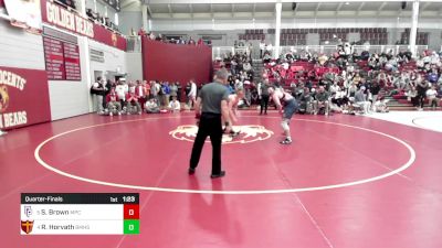 190 lbs Quarterfinal - Stelle Brown, Mt. Pisgah Christian vs Rory Horvath, Brother Martin