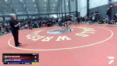 143 lbs Round 1 - Felicia MacLean, WA vs Makayla Hinchey, SC