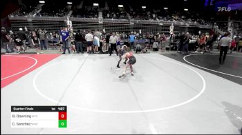 82 lbs Quarterfinal - Bronk Downing, Wyoming Underground vs Chris Sanchez, Widefield WC