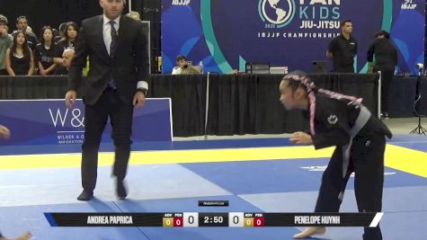 Penelope Huynh vs Andrea Paprica 2025 Pan Kids Jiu-Jitsu IBJJF Championship