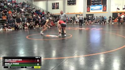 135 lbs Semifinal - Jillian Worthen, Union Community vs Brielle Parke, Linn-Mar