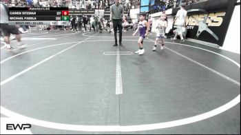 52 lbs 3rd Place - Cainen Sitzman, Tulsa Blue T Panthers vs Michael Fabela, Chickasha Youth Wrestling
