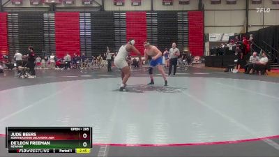 285 lbs Cons. Round 4 - De`Leon Freeman, Newman vs Jude Beers, Northeastern Oklahoma A&M