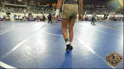 165 lbs Consolation - Kenzie Hartfield 2, OKC Saints Wrestling vs Mahlea Warrior, Tecumseh Youth Wrestling