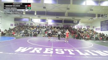Boys 167 lbs Cons. Semi - Noeah Merrill, Foothill Boys vs Anselmo Gallegos, Chico Boys