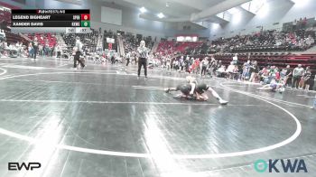 64 lbs Quarterfinal - Legend Bigheart, Sperry Wrestling Club vs Xander Davis, Keystone Kids Wrestling Club