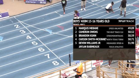 Youth Boys' 400m, Semi-Finals 3 - Age 15-16