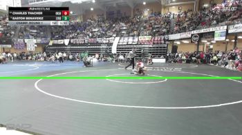 113 lbs Champ. Round 1 - Charles Thacher, Oskaloosa HS vs Easton Benavidez, Lyons HS