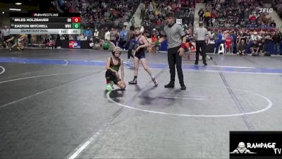 72 lbs Quarterfinal - Miles Holzbauer, Bobcat WC vs Easton Mitchell, WWC