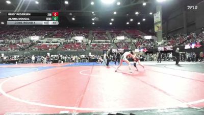 109 lbs Cons. Round 4 - Alaina Dougal, Team Real Life vs Riley Pedersen, Glasgow Wrestling Club