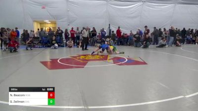 98 lbs Semifinal - Noah Beacom, Robinson vs Gunner Zellman, Creekside