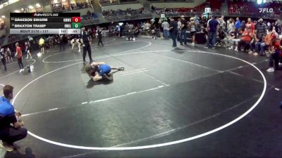 117 lbs Cons. Round 4 - Braxton Tramp, Hawks Wrestling Club (Lincoln) vs Graeson Swarm, Kearney MatCats Wrestling Club