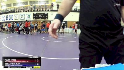 126 lbs Cons. Round 1 - Mark Hand, Bloomington South Wrestling Club vs Sebastien Jean, Warren Wrestling Academy