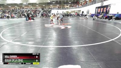 133 lbs Champ. Round 1 - Roman De La Cruz, University Of Saint Mary (KS) vs Will Farren, Dakota Wesleyan (S.D.)