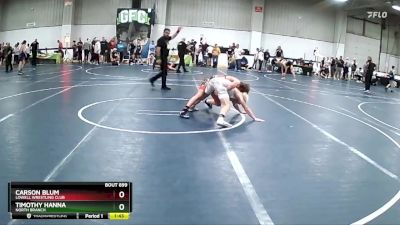 112 lbs Cons. Round 5 - Timothy Hanna, North Branch vs Carson Blum, Lowell Wrestling Club