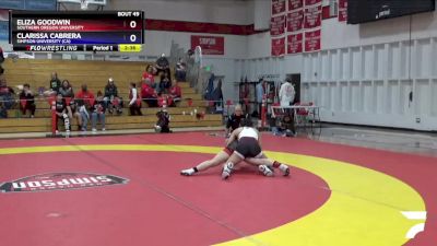 131 lbs Cons. Semi - Clarissa Cabrera, Simpson University (CA) vs Eliza Goodwin, Southern Oregon University