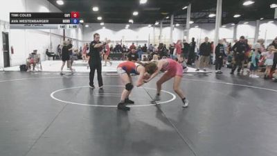 100 lbs 3rd Place - Timi Coles, Capital City Wrestling Club - GK12E vs Ava Westenbarger, MGW Grappling Goddesses - GK12E