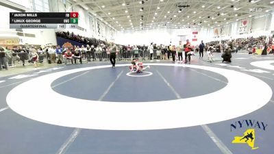 47 lbs Quarterfinal - Jaxon Mills, Fulton Wrestling vs Linux George, Olean Wrestling Club