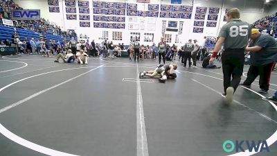 85 lbs Round Of 16 - River Holcomb, Tecumseh Youth Wrestling vs Nathanial Brunson, Noble Takedown Club