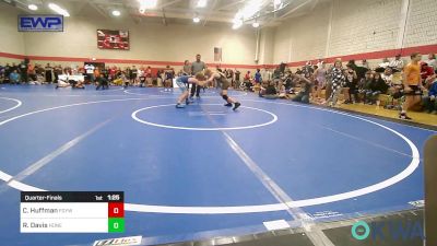 98 lbs Quarterfinal - Carson Huffman, Fort Gibson Youth Wrestling vs Rye Davis, Honey Badgers Wrestling Club