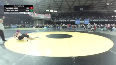 Boys 1B/2B 144 Quarterfinal - Chad Busching, Okanogan vs Jacob Johnson, Columbia Burbank