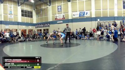 105 lbs Round 2 (4 Team) - Adam Via, Franklin Central Wrestling Club vs Kiptyn Johnson, Columbus North Wrestling Club