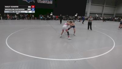 115 lbs Cons. Rd Of 32 - Hailey Schafer, South Dakota vs Brooklynn Gustafson, Mile High Wrestling Club