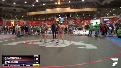 144-152 lbs Quarterfinal - Elizabeth Foulk, KS vs Brynn Elkins, MO