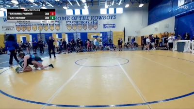120 lbs Semifinal - Cat Kenney, Viera Hammers vs Savanna Porter, St John Neumann