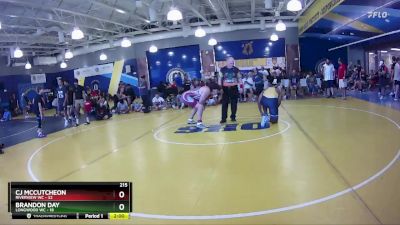 215 lbs Semis & Wb (16 Team) - Brandon Day, Longwood WC vs CJ McCutcheon, Riverview WC