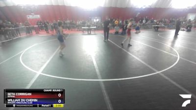 100 lbs Champ. Round 1 - Seth Corrigan, DePere vs William Du Chemin, Ringers Wrestling Club