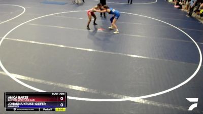 117-125 lbs Round 1 - Anica Barze, East Side Wrestling Club vs Johanna Kruse-Giefer, Minnesota