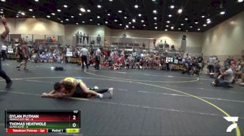 117 lbs Round 1 (6 Team) - Dylan Putman, Vehicle City WC vs Thomas Heatwole, Alpha Elite