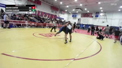 285 lbs Round 3 - Carter Clingan, Los Alamitos High School vs Milton Carter, Silverback Wrestling Club