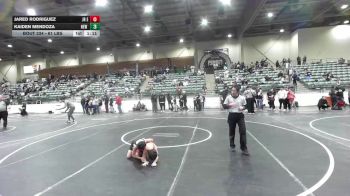 61 lbs Quarterfinal - Jared Rodriguez, Jr Eagles vs Kaiden Mendoza, New Breed