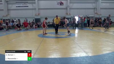 85-S lbs Consi Of 8 #2 - Collin Roman, PA vs Lucas Mazzarella, OH