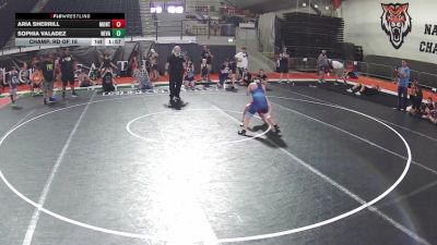 94.2-95.5 lbs Champ. Round 1 - Aria Sherrill, Montana vs Sophia Valadez, Nevada
