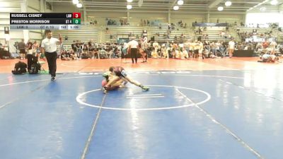 120 lbs Rr Rnd 2 - Russell Cisney, LAW Red - HSB vs Preston Morrison, GT 4238 - HSB